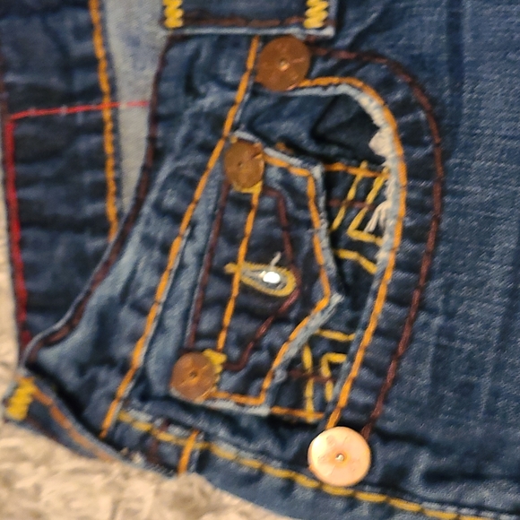 True religion dark blue jeans size 34 x 29.5 - Picture 7 of 13